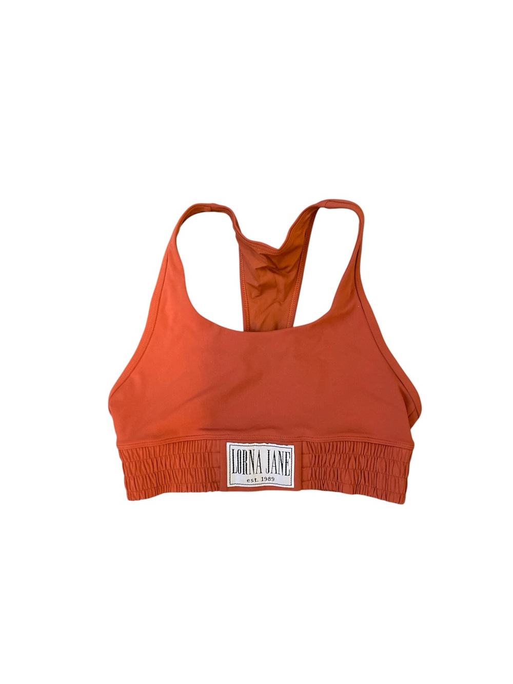 Lorna Jane Coral-Orange Racerback Sports Bra
